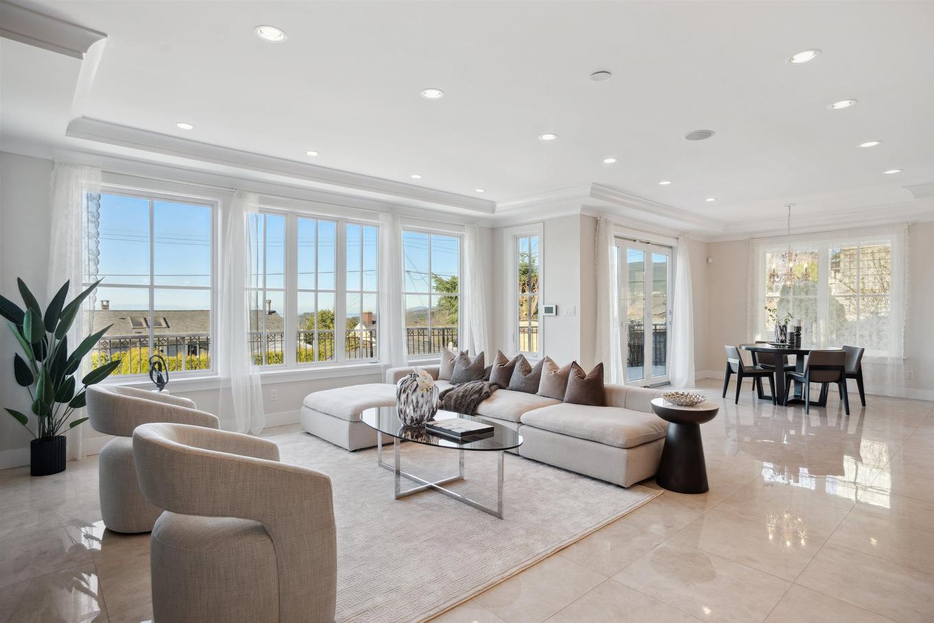 A staged Kast living room